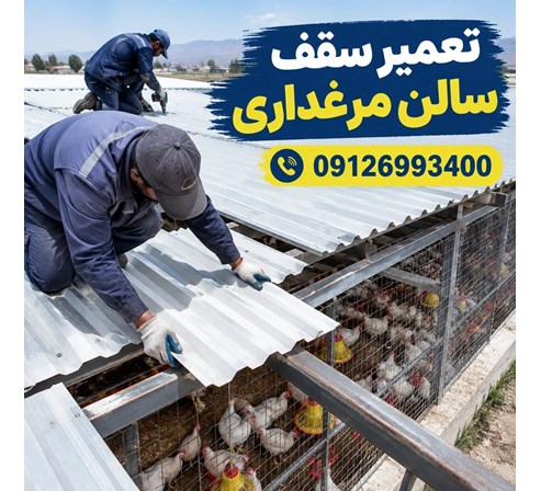 تعمیر سقف سالن مرغداری